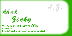 abel zichy business card